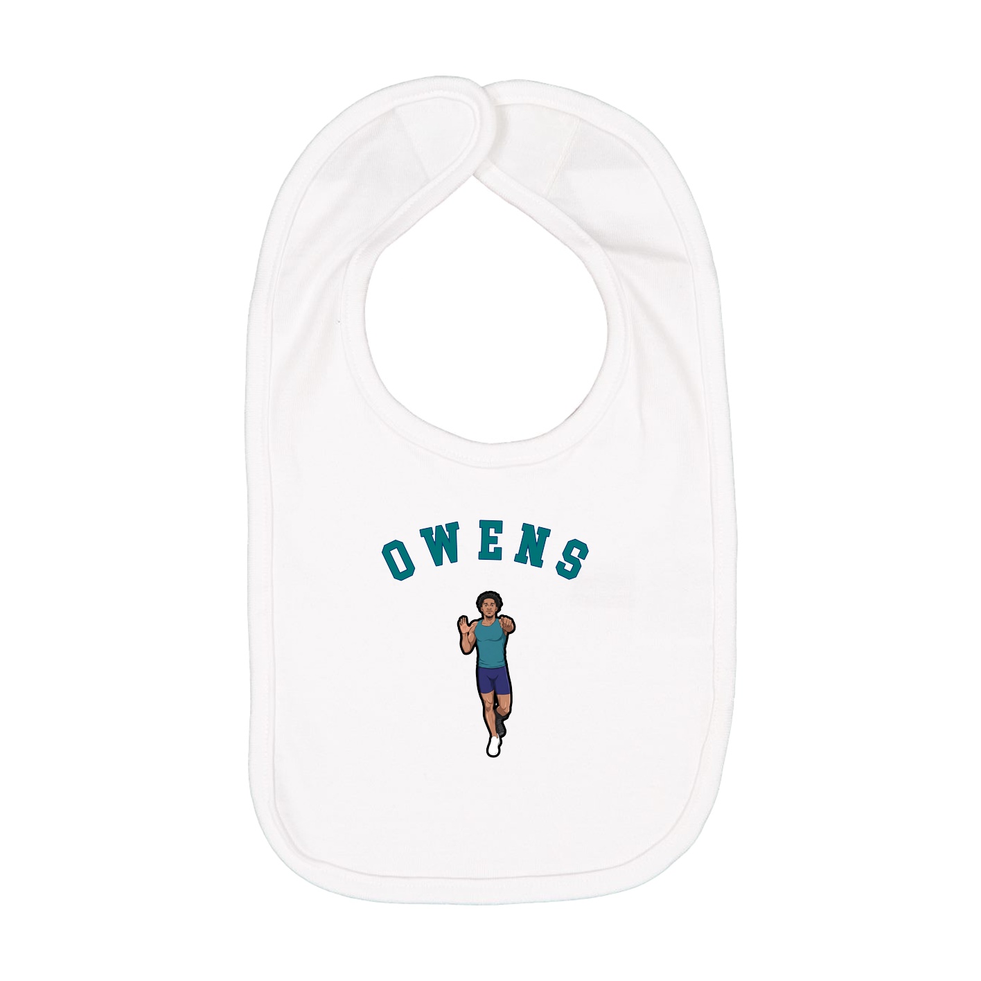 Infant Bib — Shirsey Arch in White
