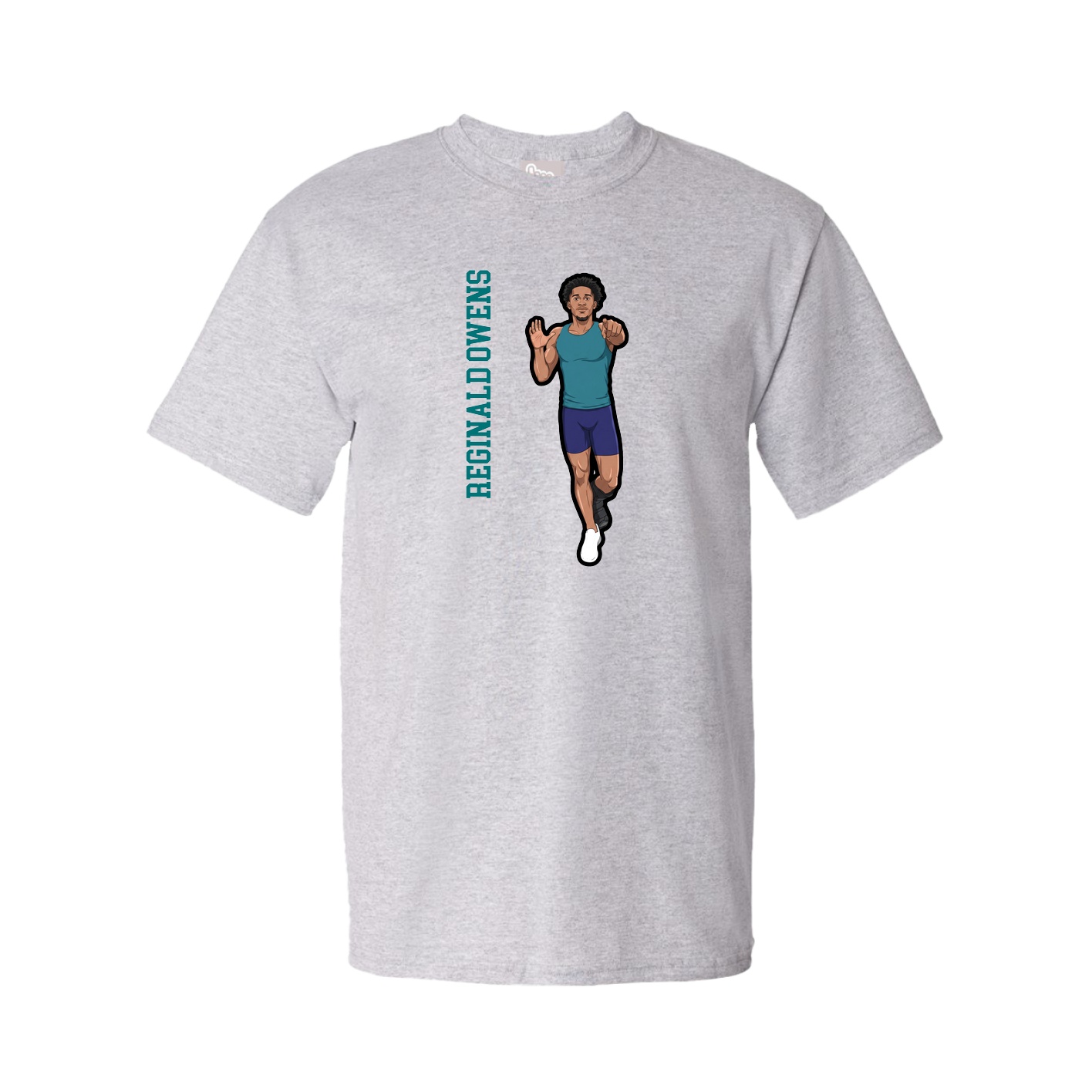 Youth Tee — Name Vertical in Grey