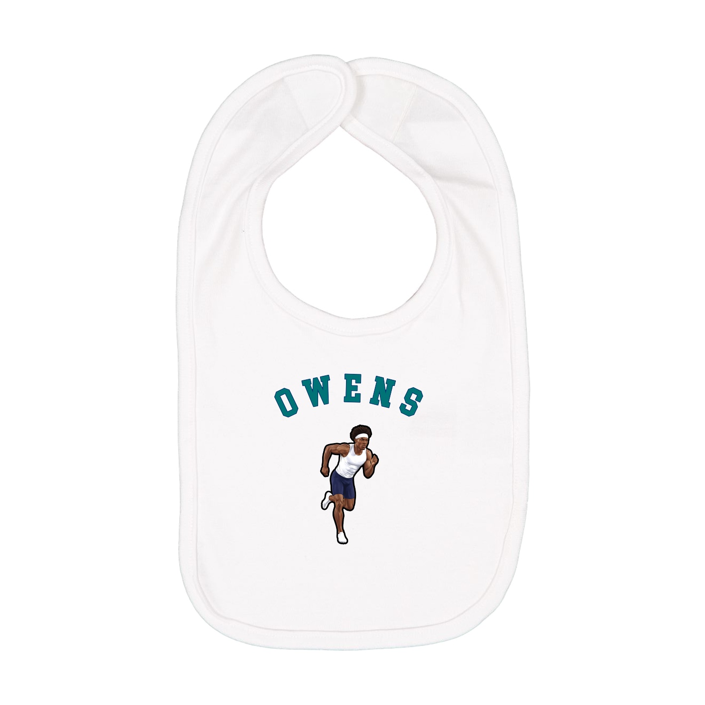 Infant Bib — Shirsey Arch in White