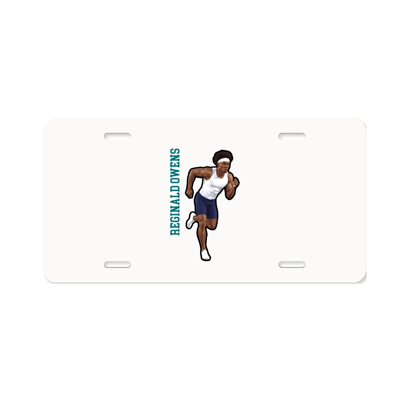 License Plate — Name Vertical in Classic
