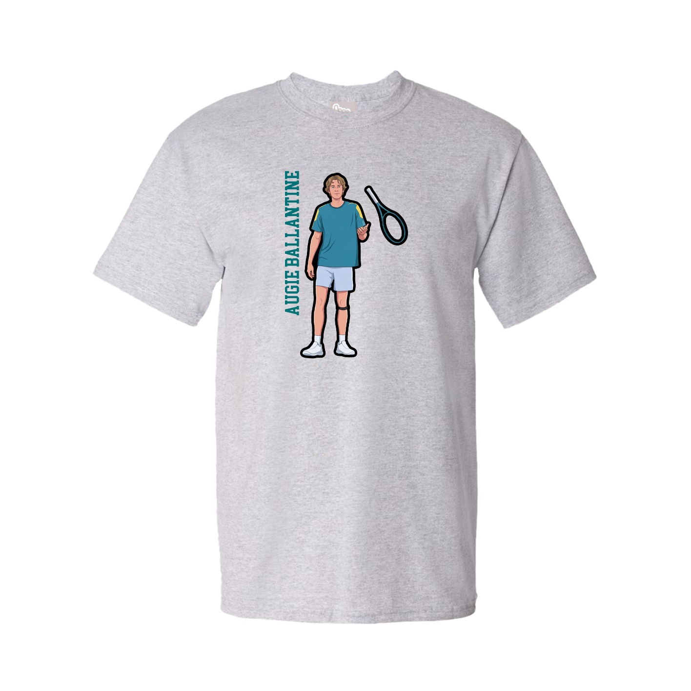 Tee — Name Vertical in Grey