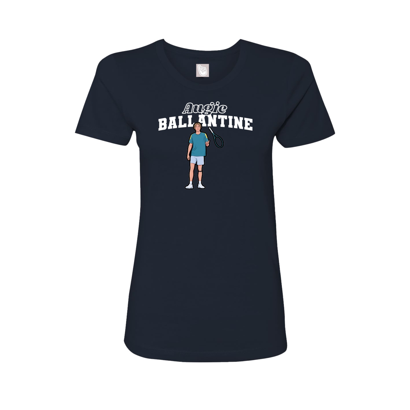 Fitted Women's Tee — Name Arch in Navy