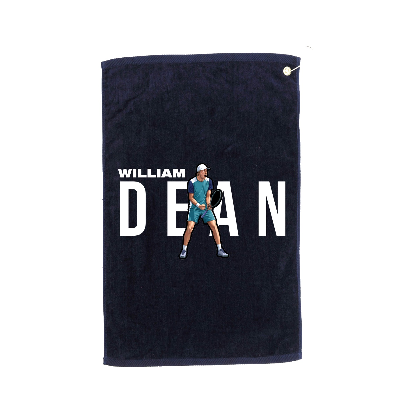 Golf Towel — Player Name in Navy