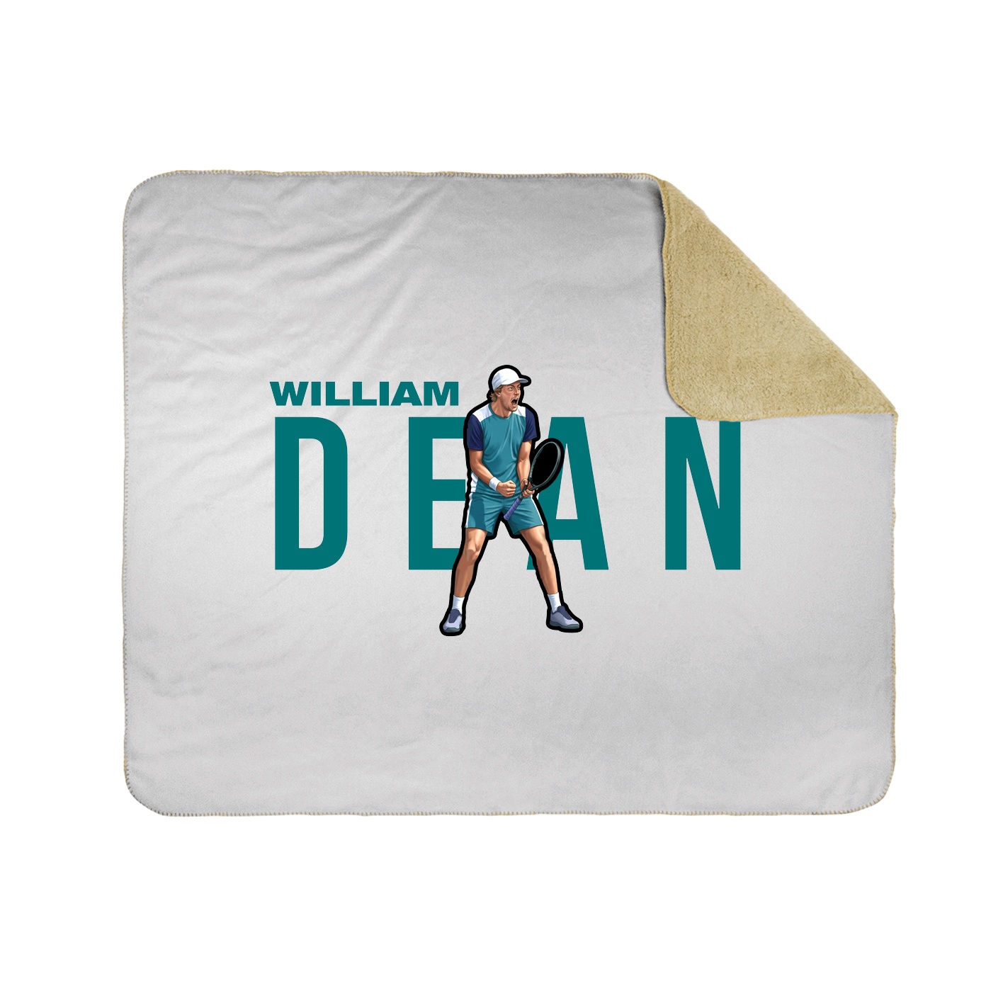 Throw Blanket — Player Name in White