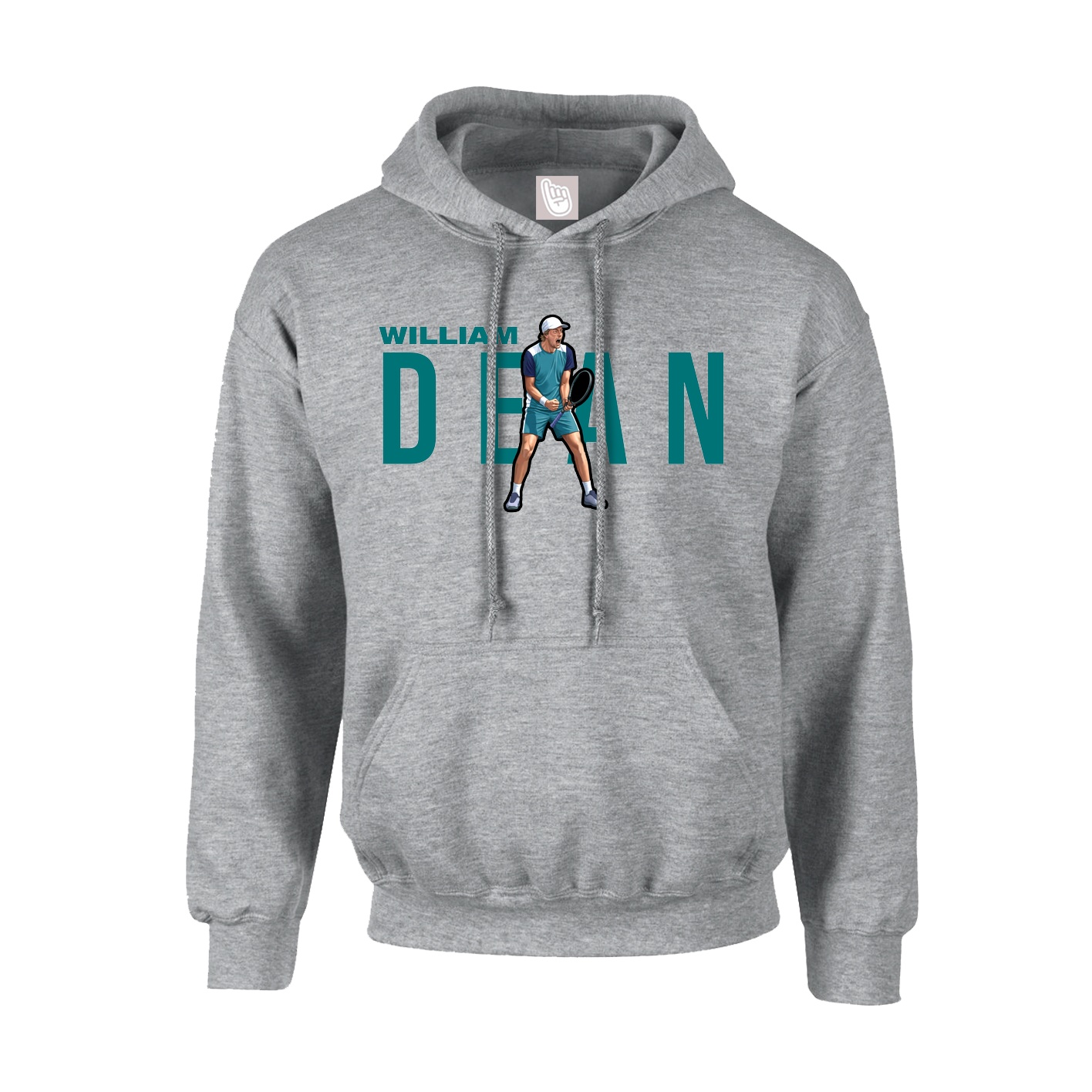 Hoodie — Player Name in Grey