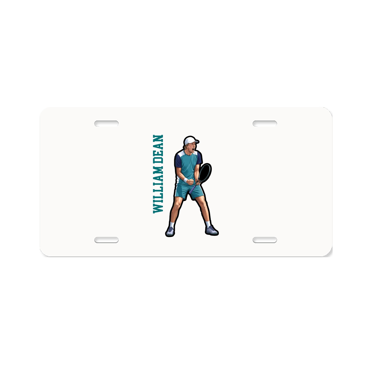 License Plate — Name Vertical in Classic
