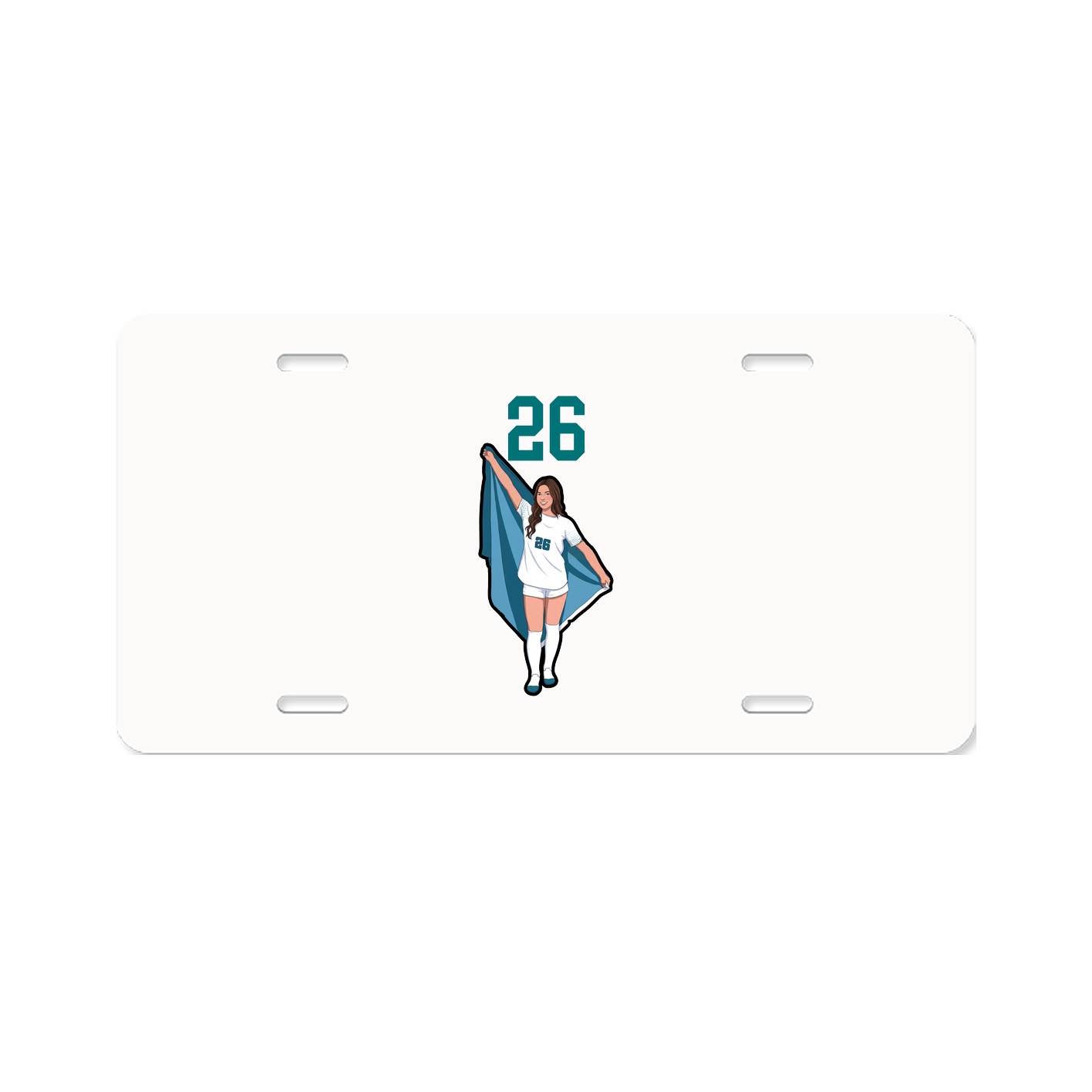 License Plate — Number Top in Classic