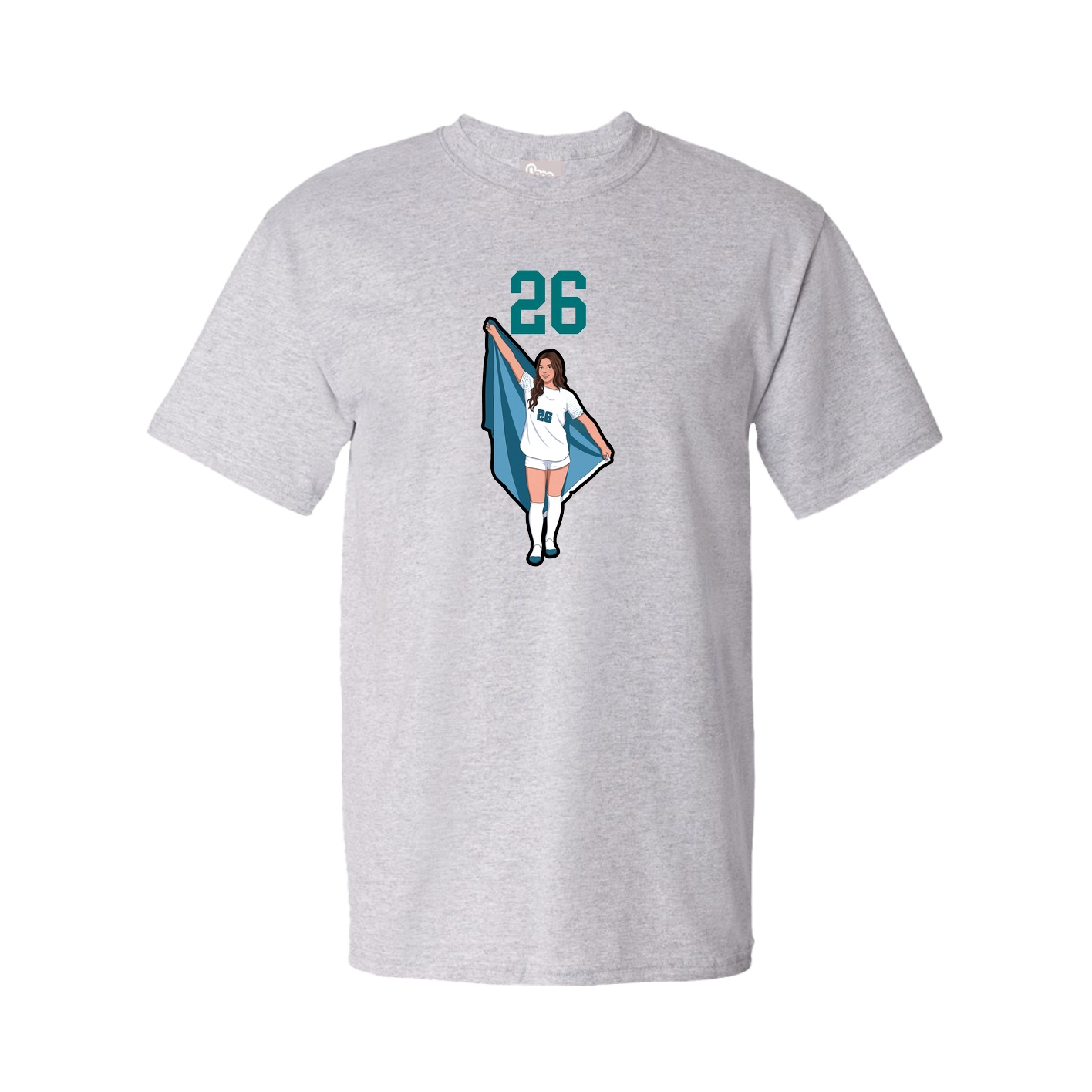 Youth Tee — Number Top in Grey