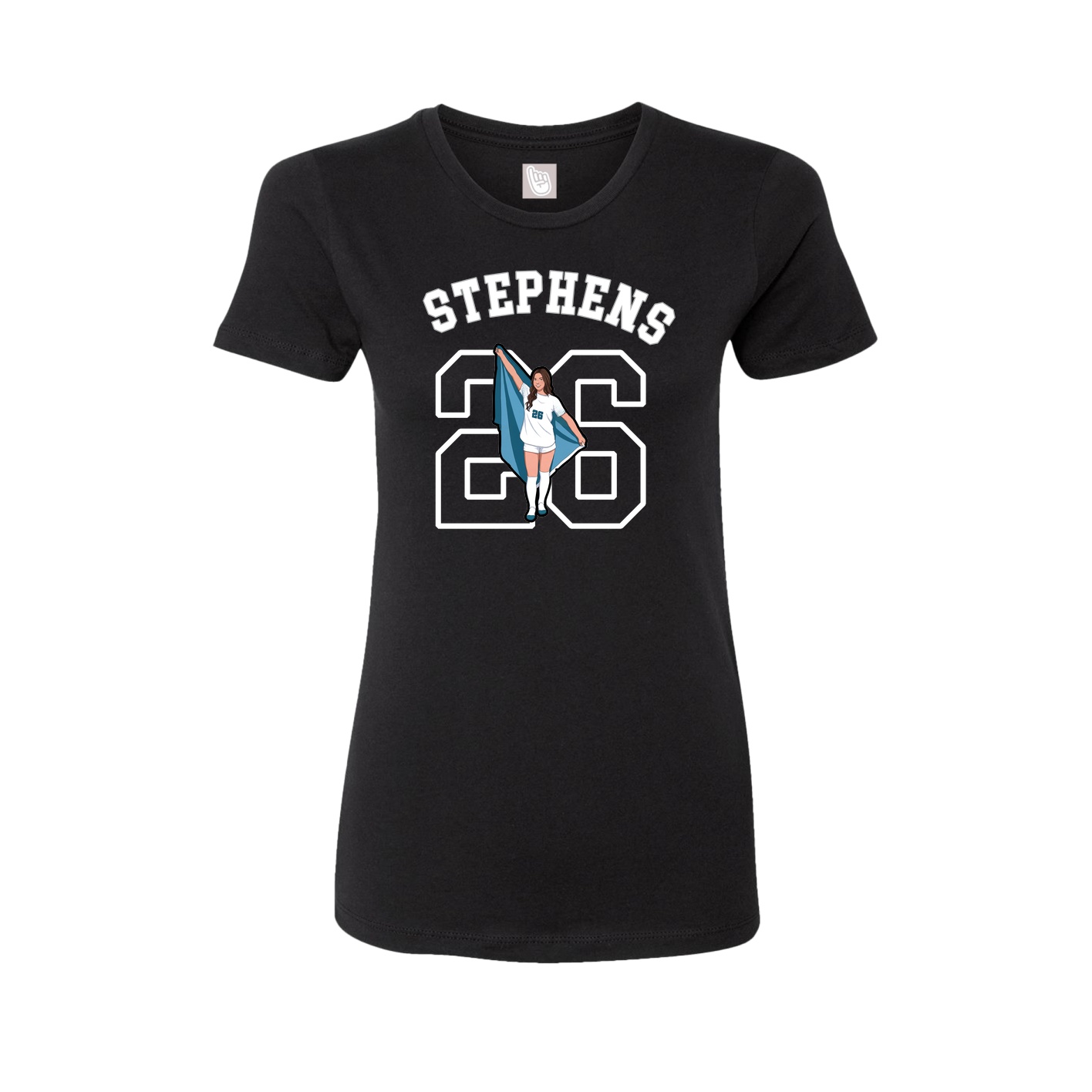 Fitted Women's Tee — Shirsey Arch in Black