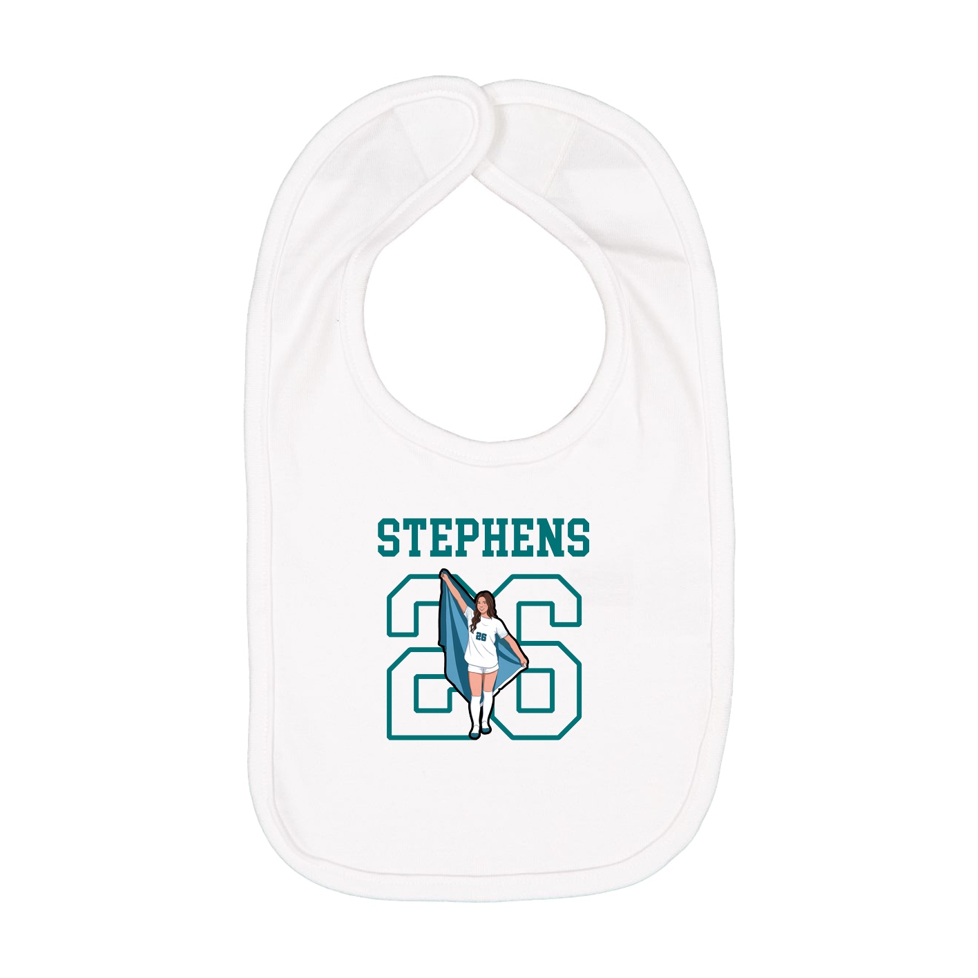 Infant Bib — Shirsey in White