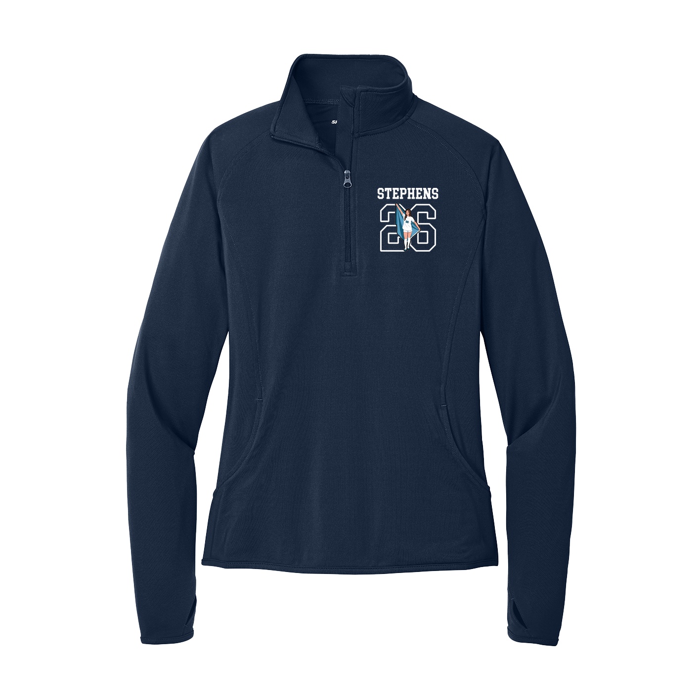 Women's Q-Zip Pullover — Shirsey in Navy