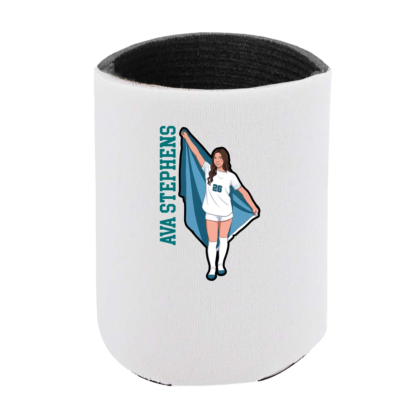 Can Holder — Name Vertical in White
