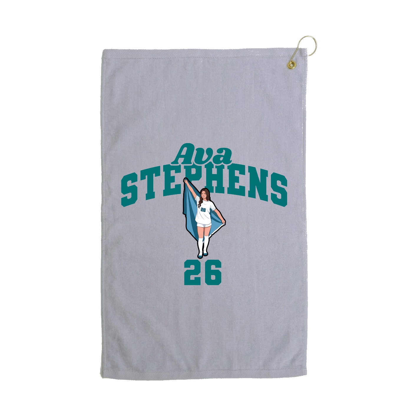 Golf Towel — Signature Arch in Grey