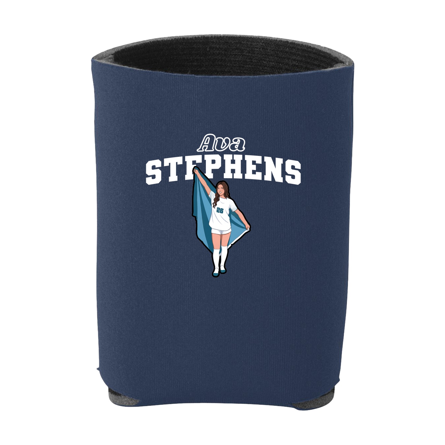 Can Holder — Name Arch in Navy
