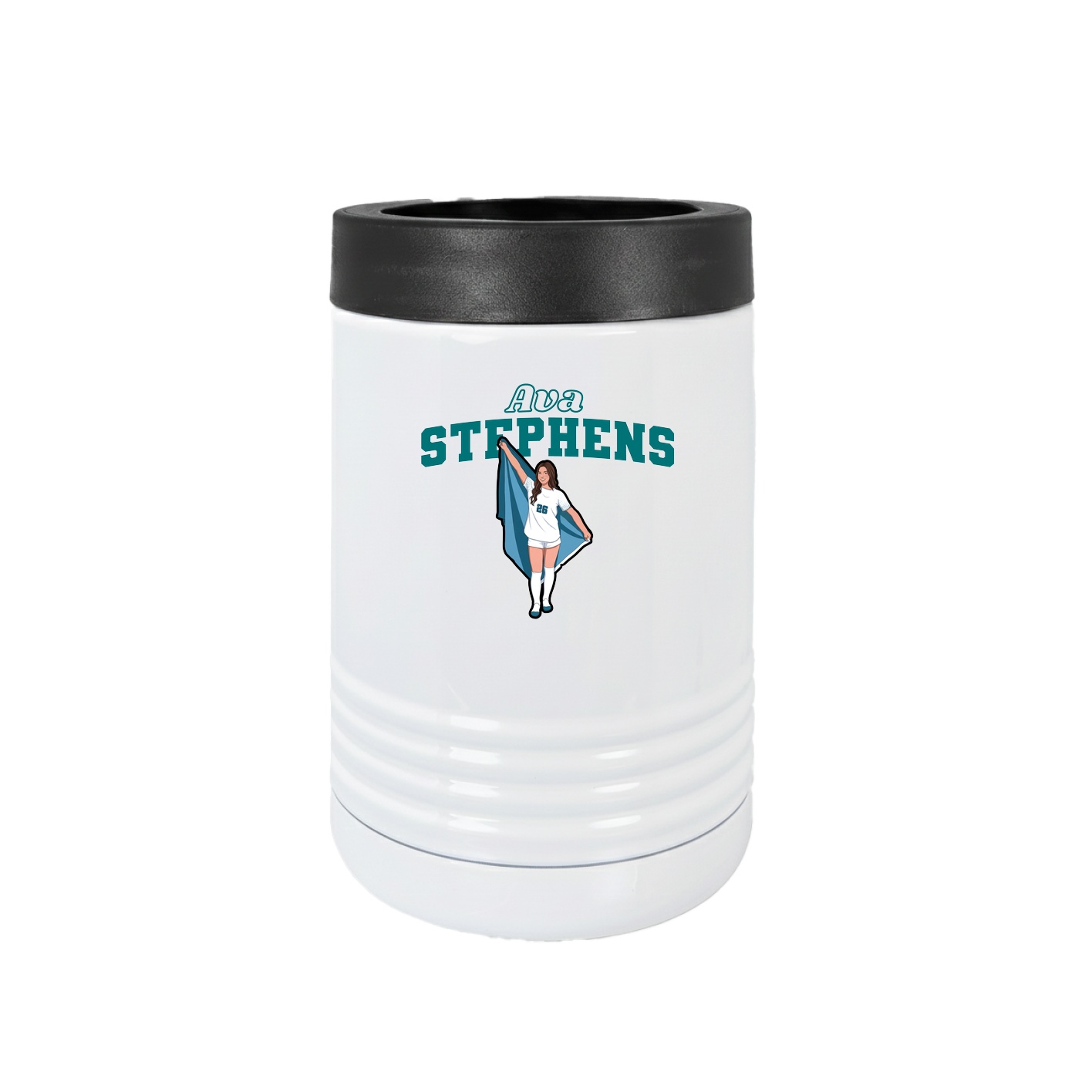 Beverage Holder — Name Arch in White