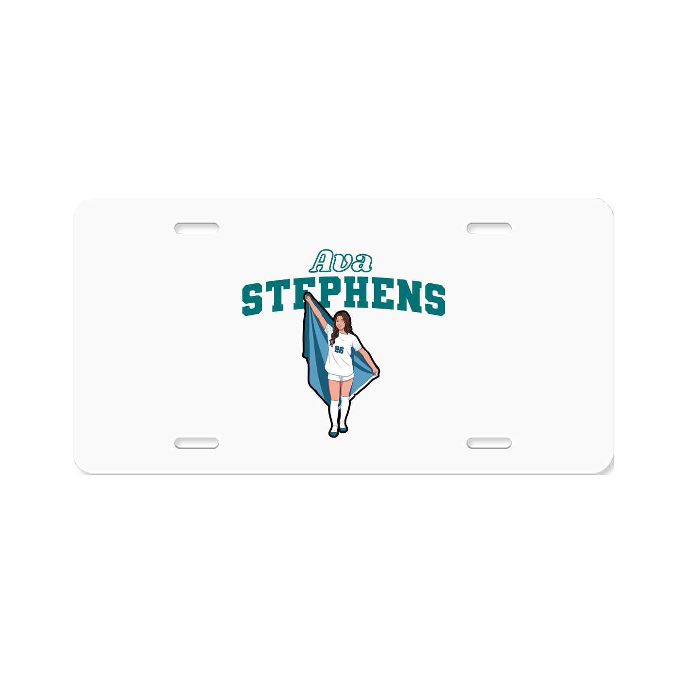 License Plate — Name Arch in Classic