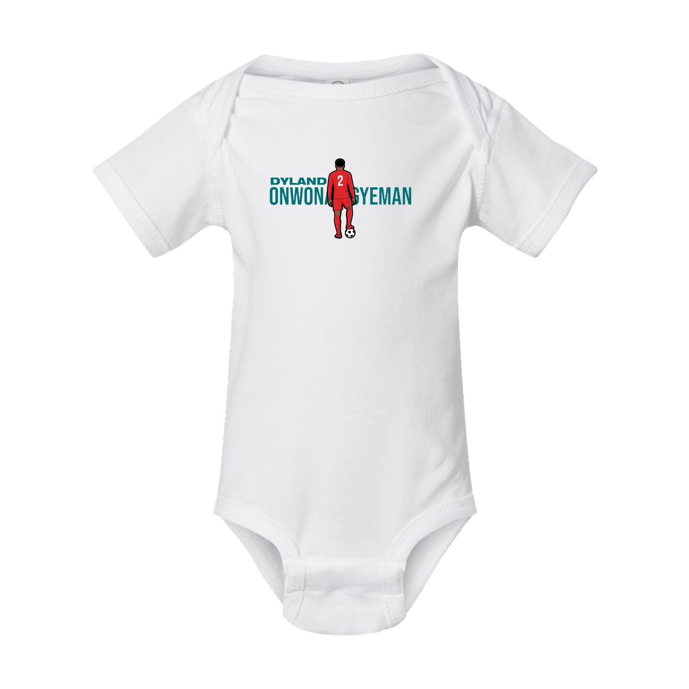 Baby Onesie — Player Name in White