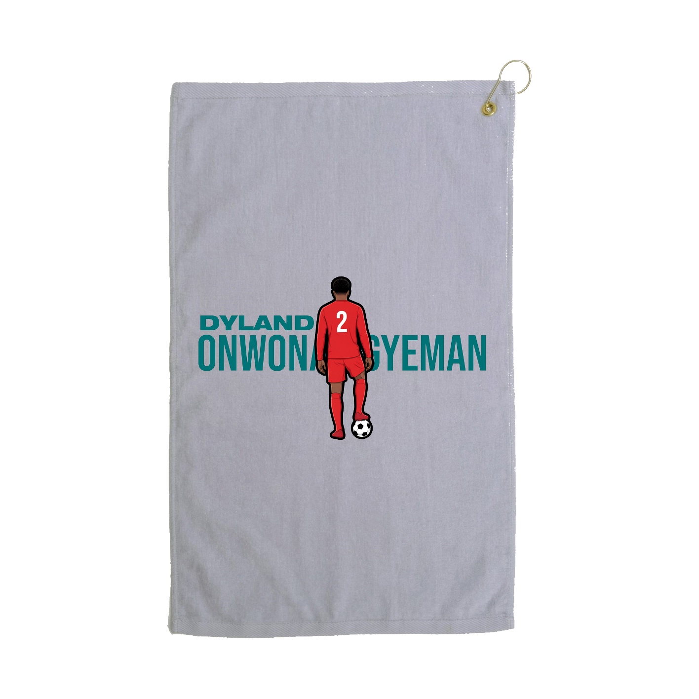 Golf Towel — Player Name in Grey