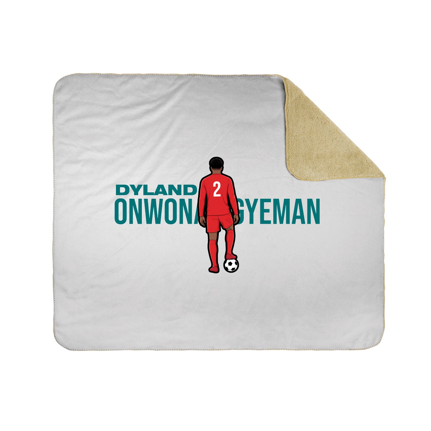 Throw Blanket — Player Name in White