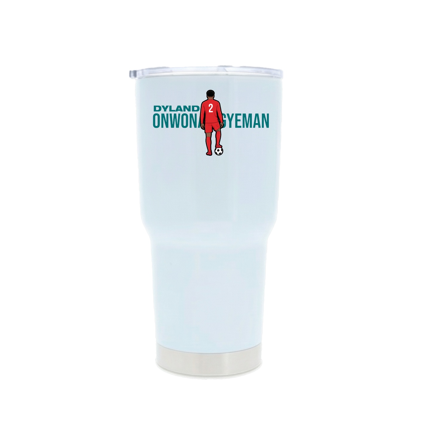 30oz Stainless Steel Tumbler — Player Name in White