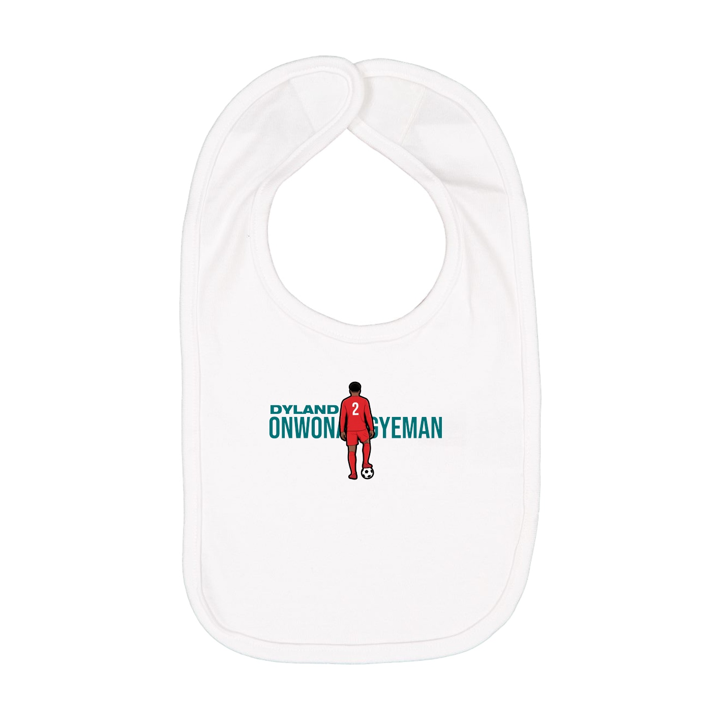 Infant Bib — Player Name in White