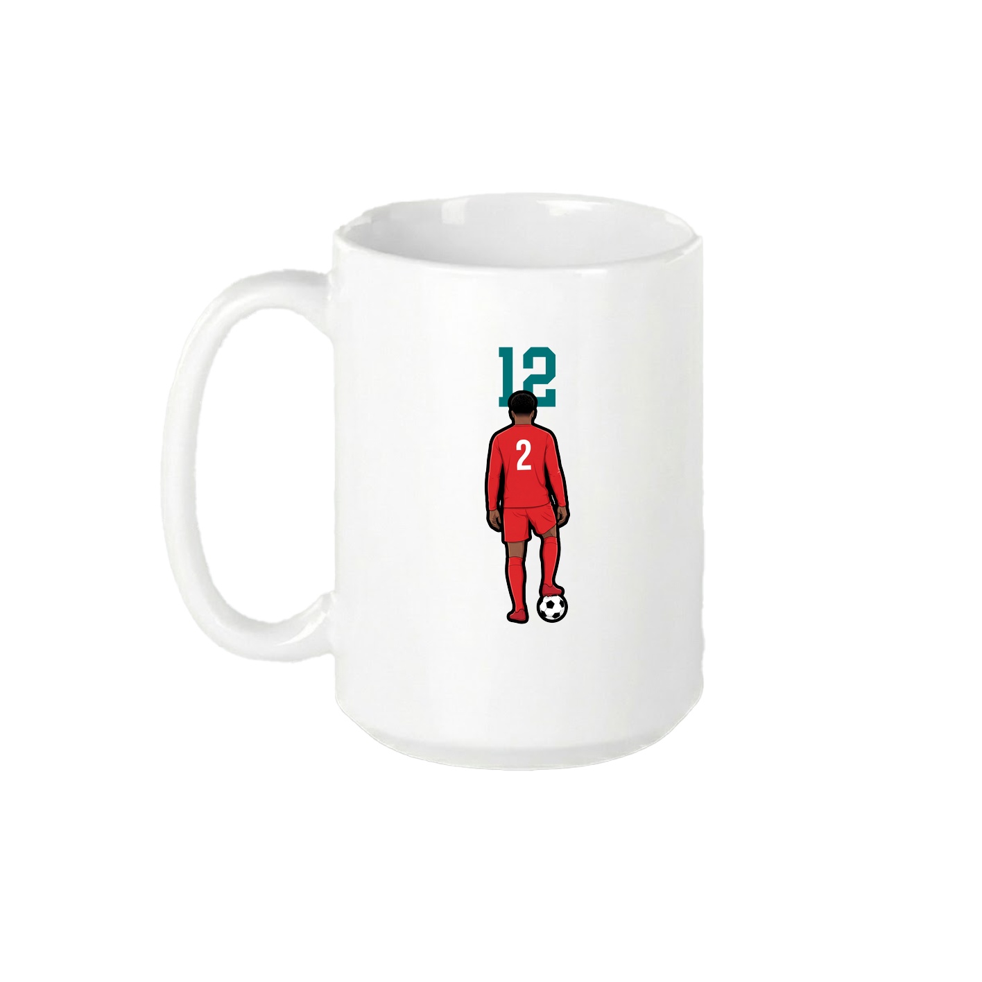 15oz Coffee Mug — Number Top in White