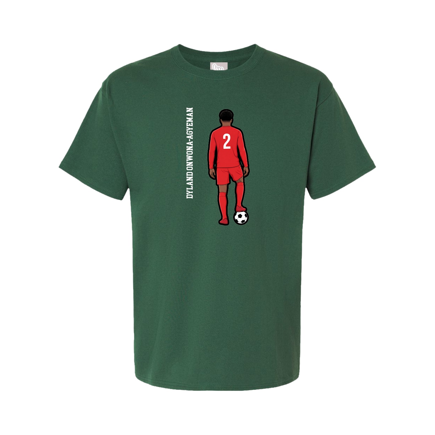 Tee — Name Vertical in Green