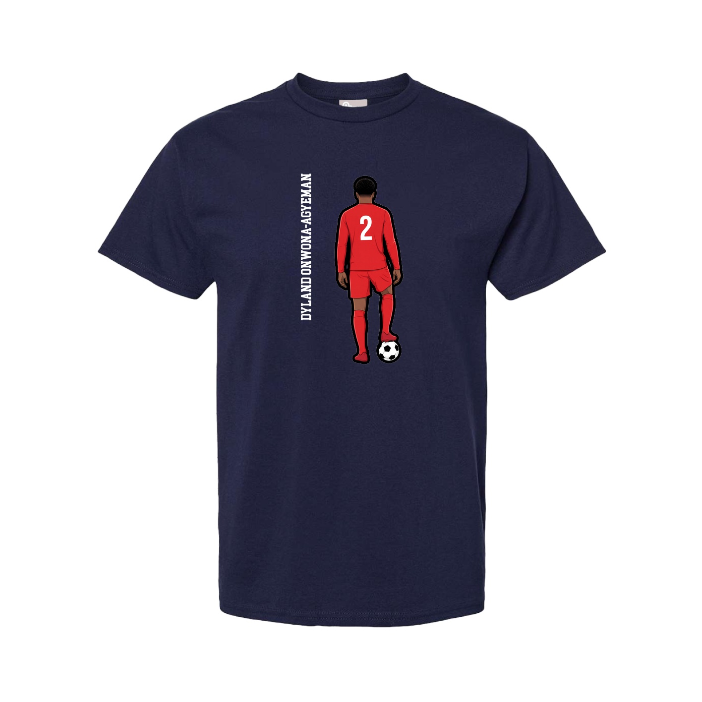 Youth Tee — Name Vertical in Navy