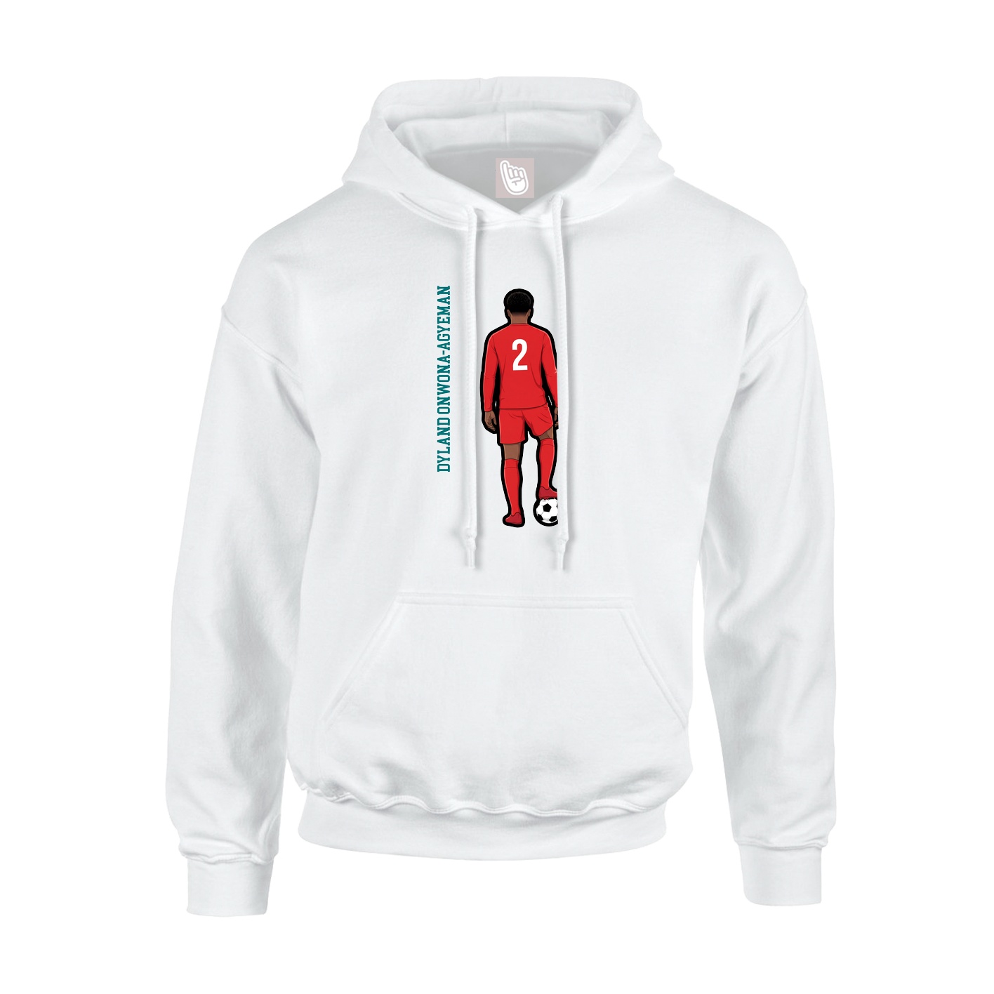 Youth Hoodie — Name Vertical in White