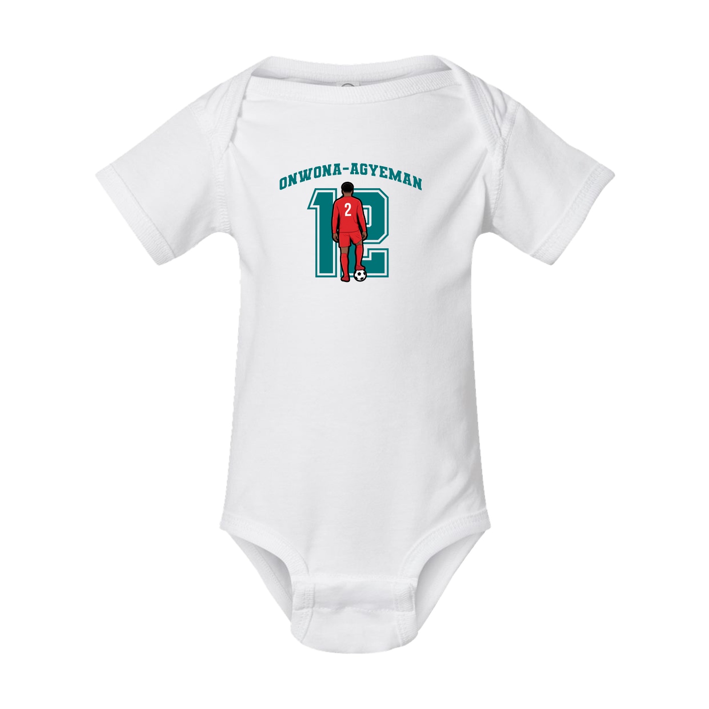 Baby Onesie — Number in White