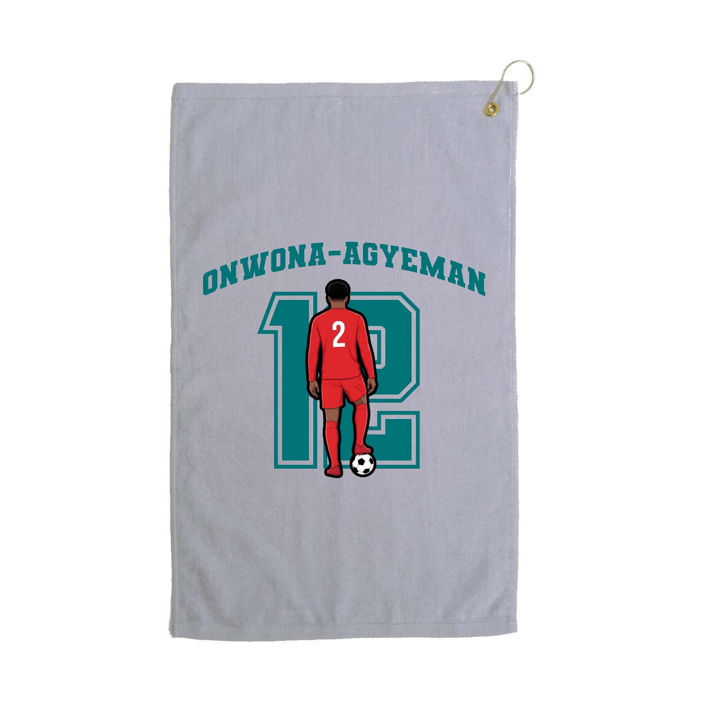 Golf Towel — Number in Grey
