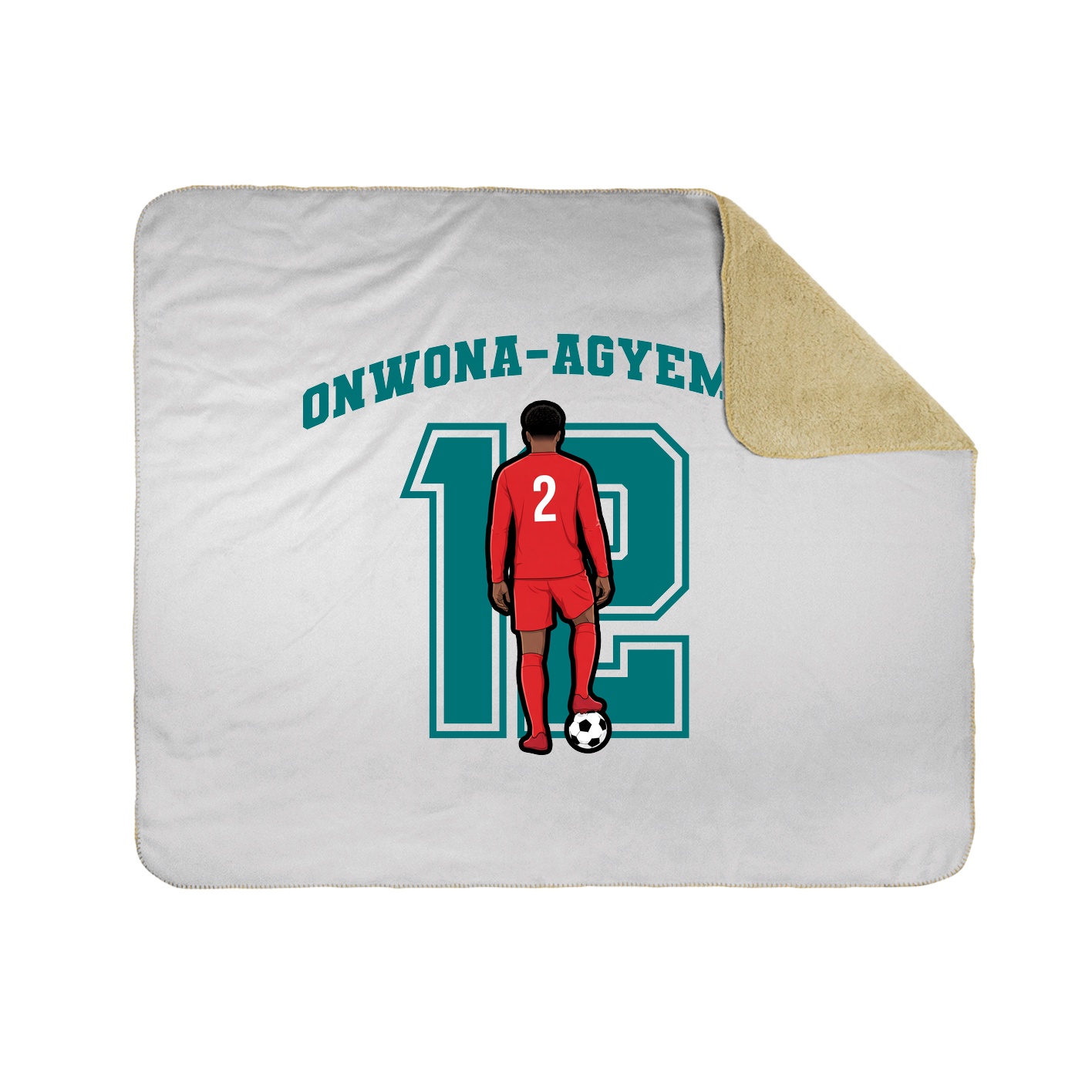 Throw Blanket — Number in White