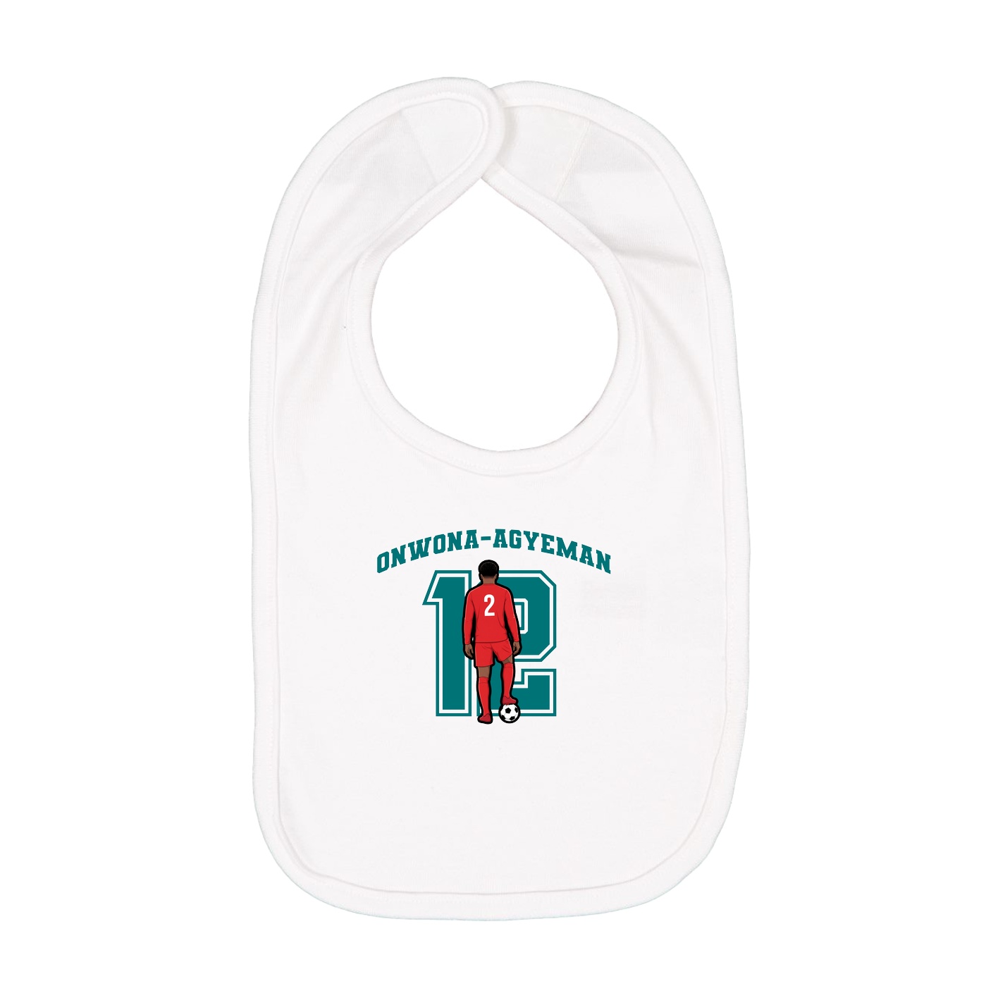 Infant Bib — Number in White
