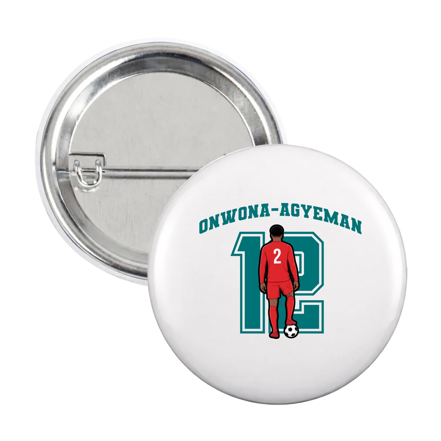 Game Day Button — Number in White