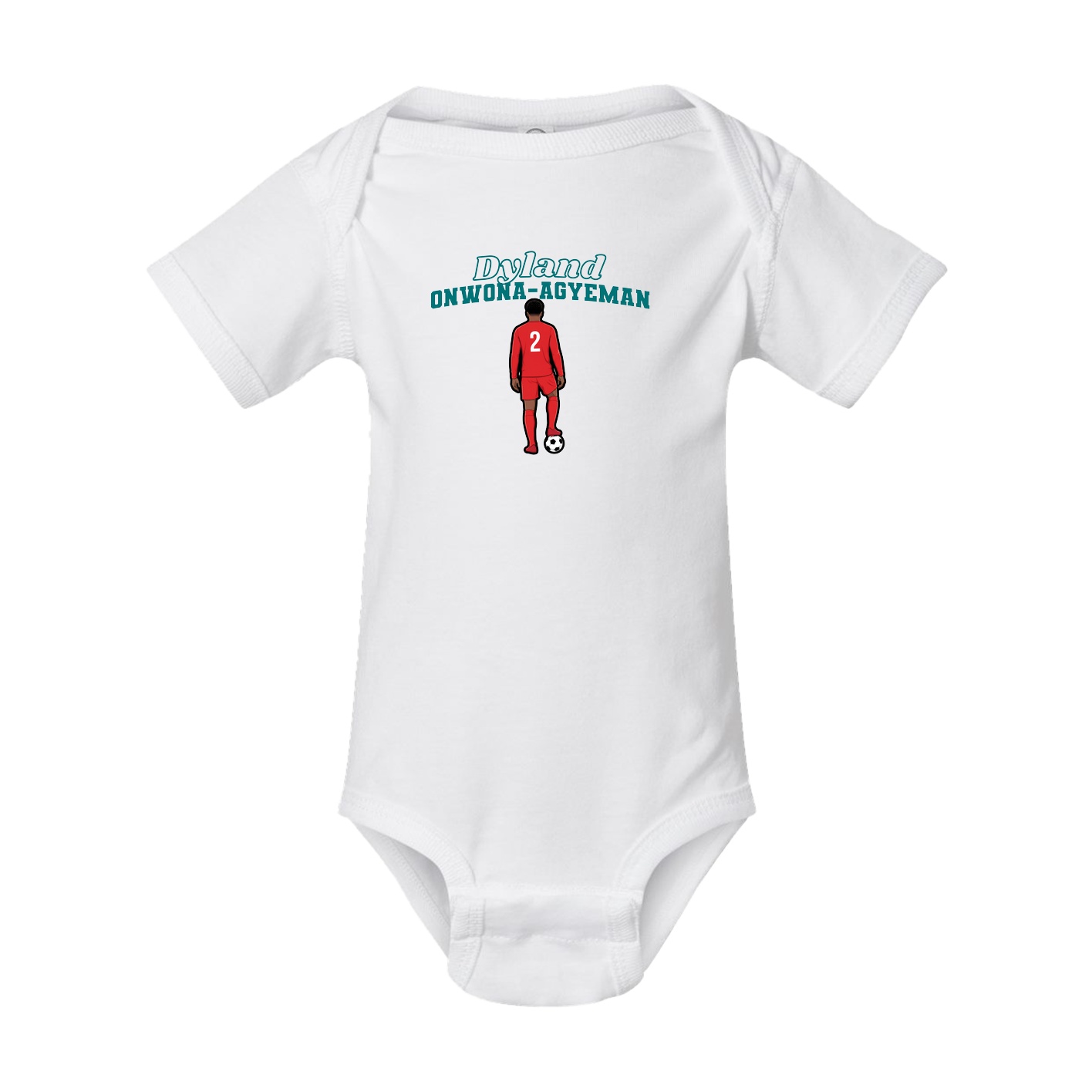 Baby Onesie — Name Arch in White