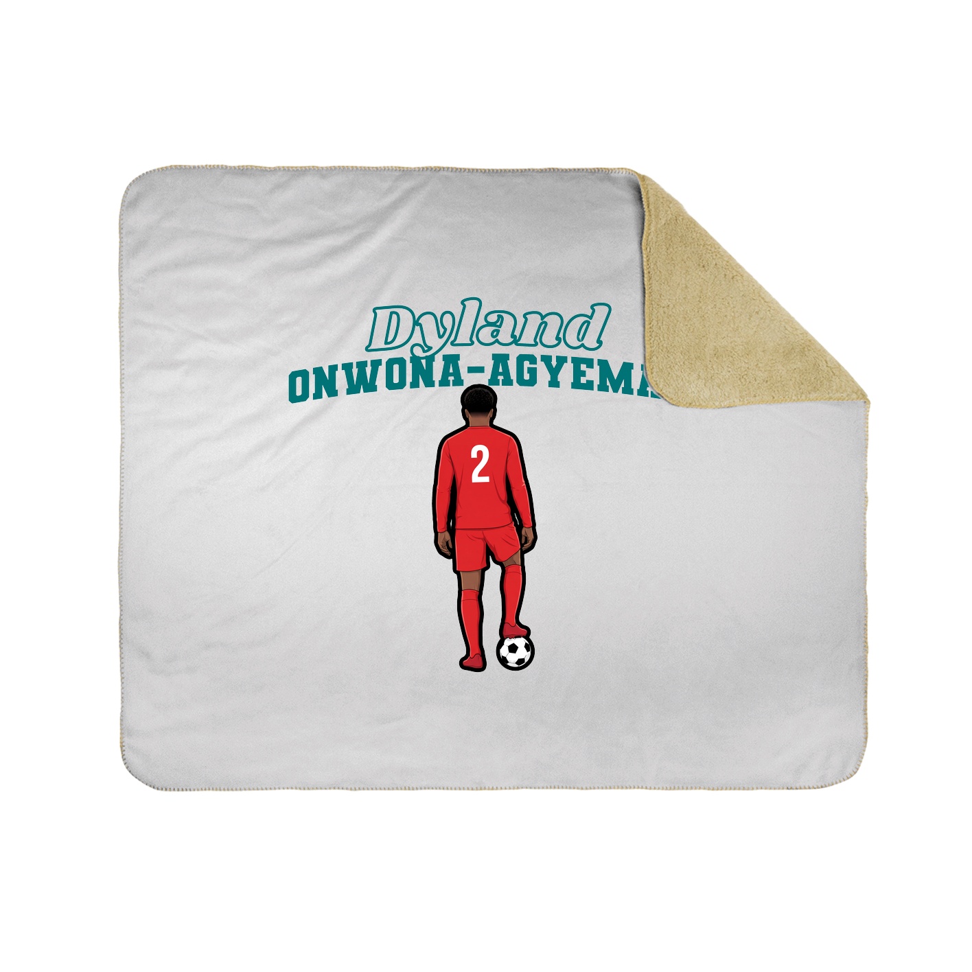 Throw Blanket — Name Arch in White