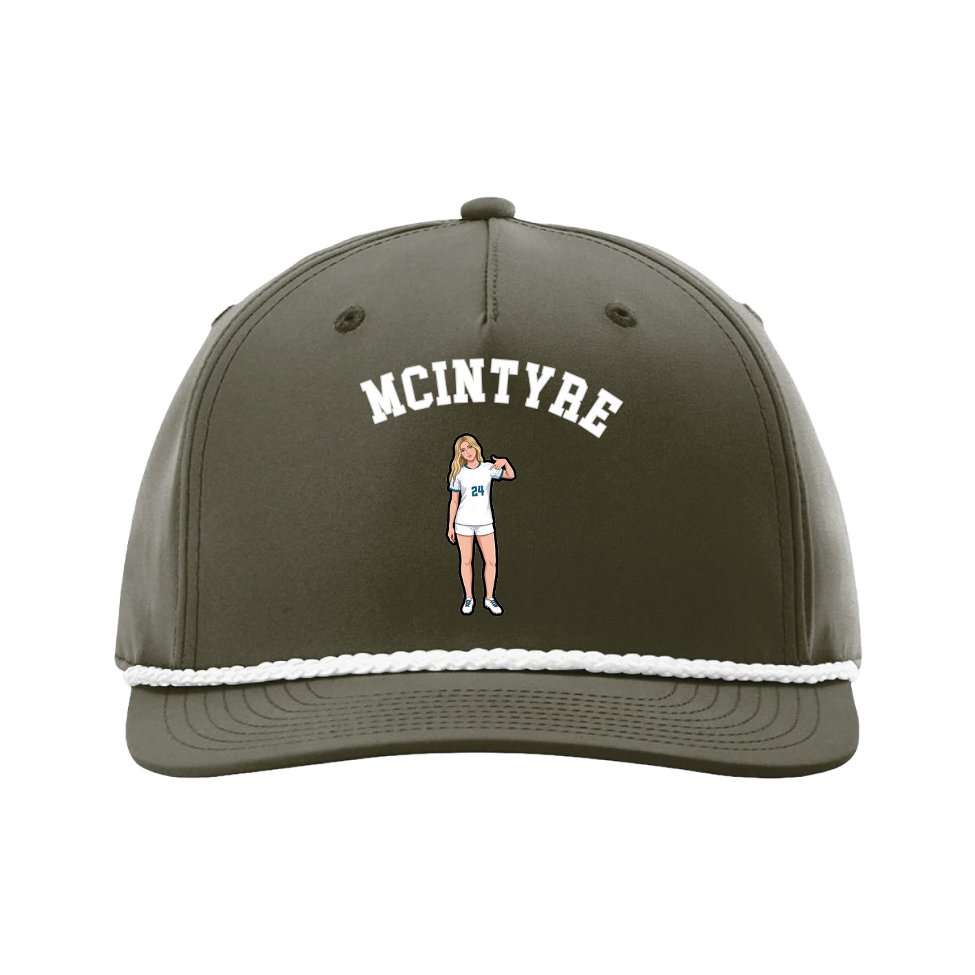 Five-Panel Classic Rope Cap — Shirsey Arch in Green