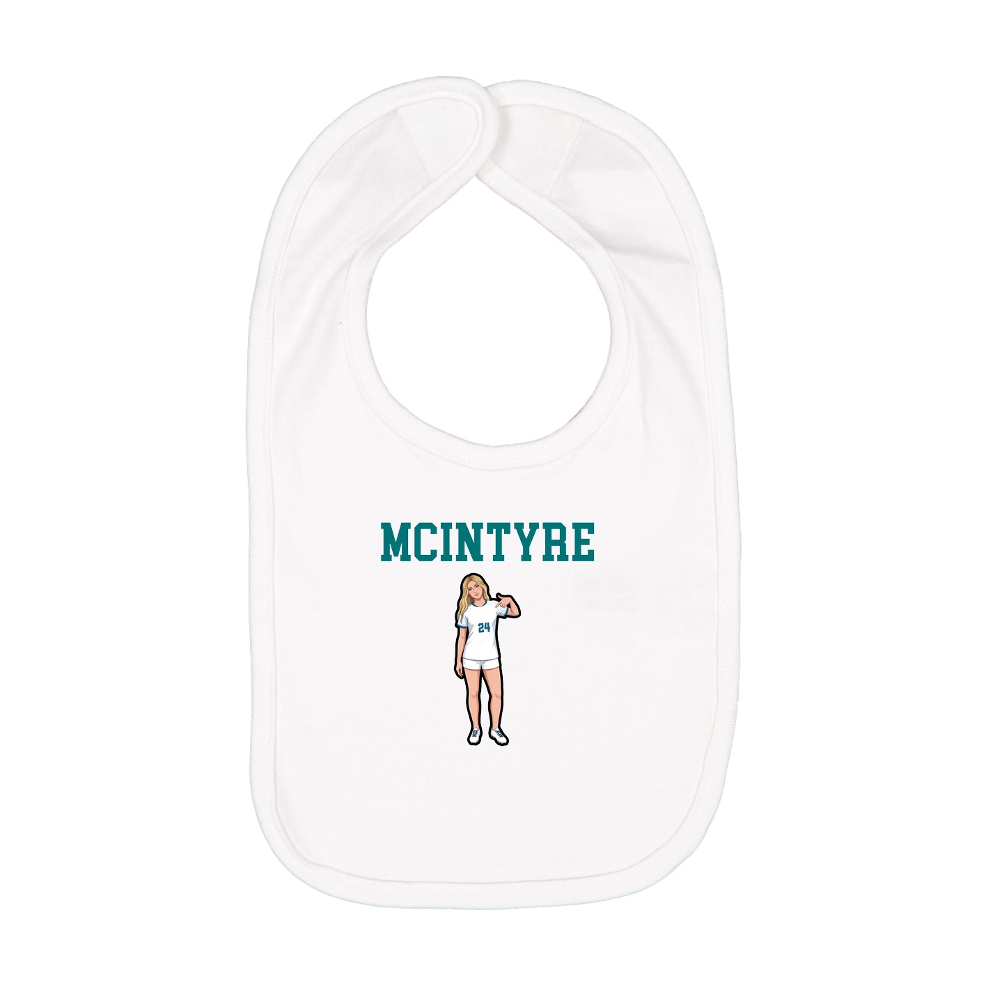Infant Bib — Shirsey in White