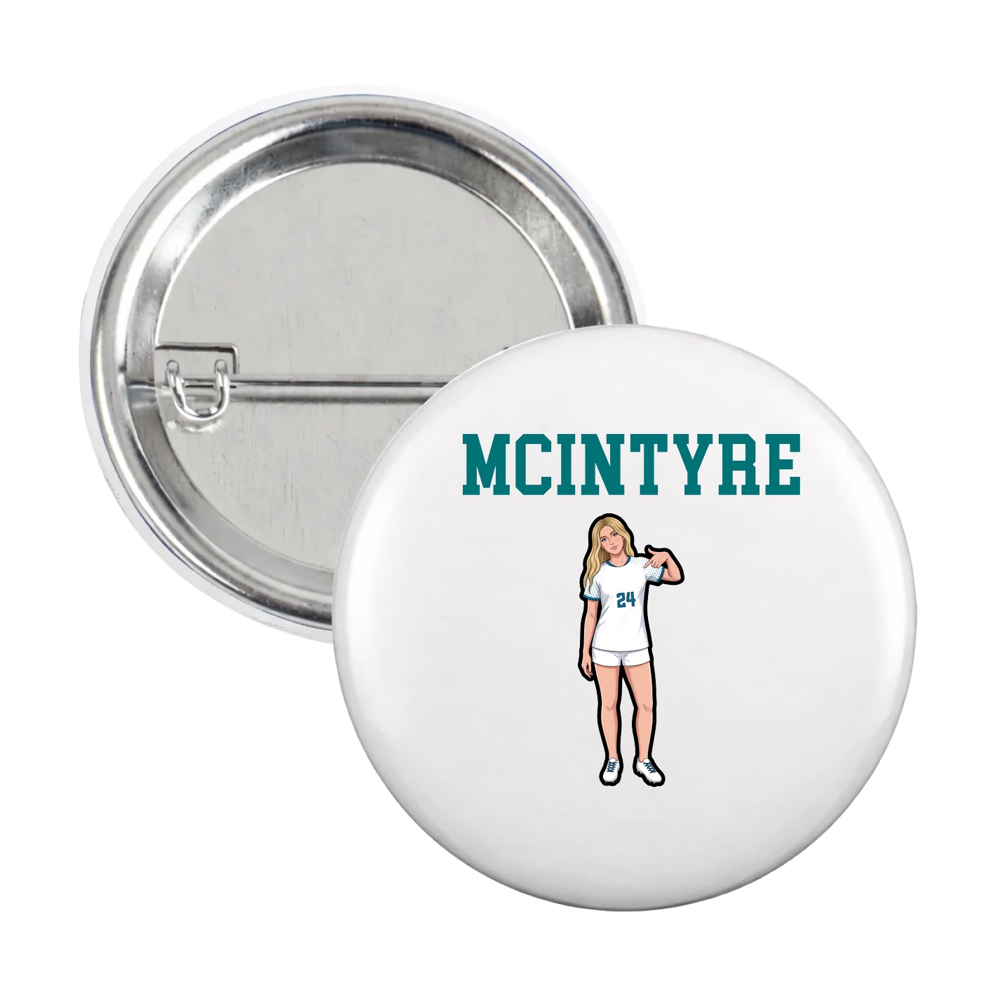 Game Day Button — Shirsey in White