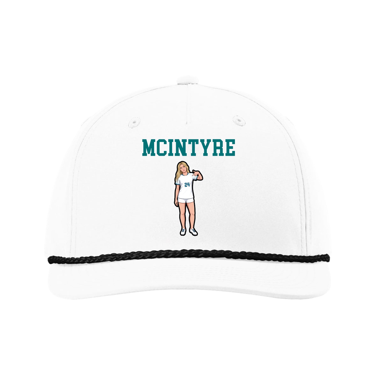 Five-Panel Classic Rope Cap — Shirsey in White