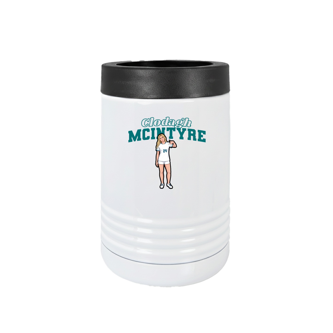 Beverage Holder — Name Arch in White