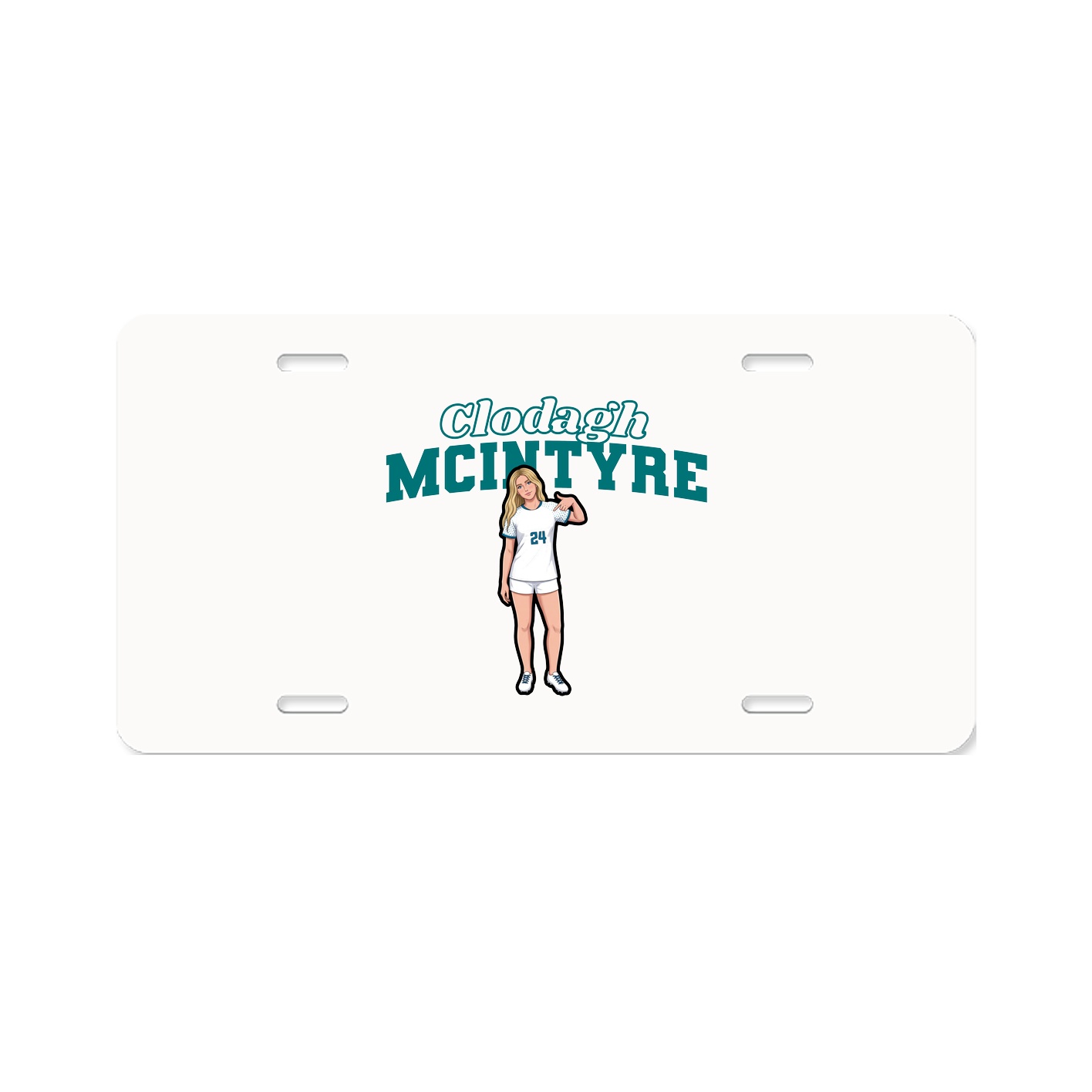 License Plate — Name Arch in Classic