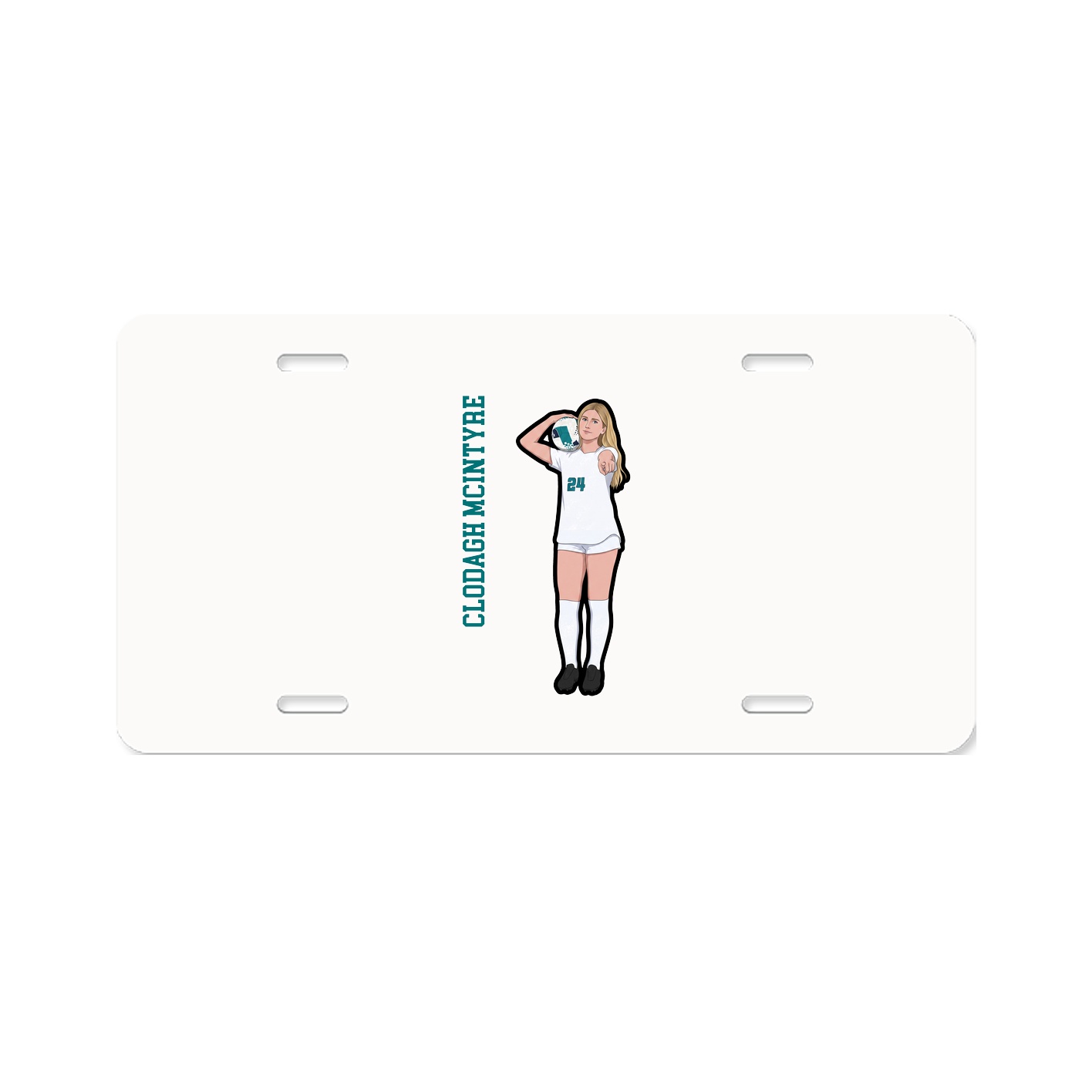 License Plate — Name Vertical in Classic