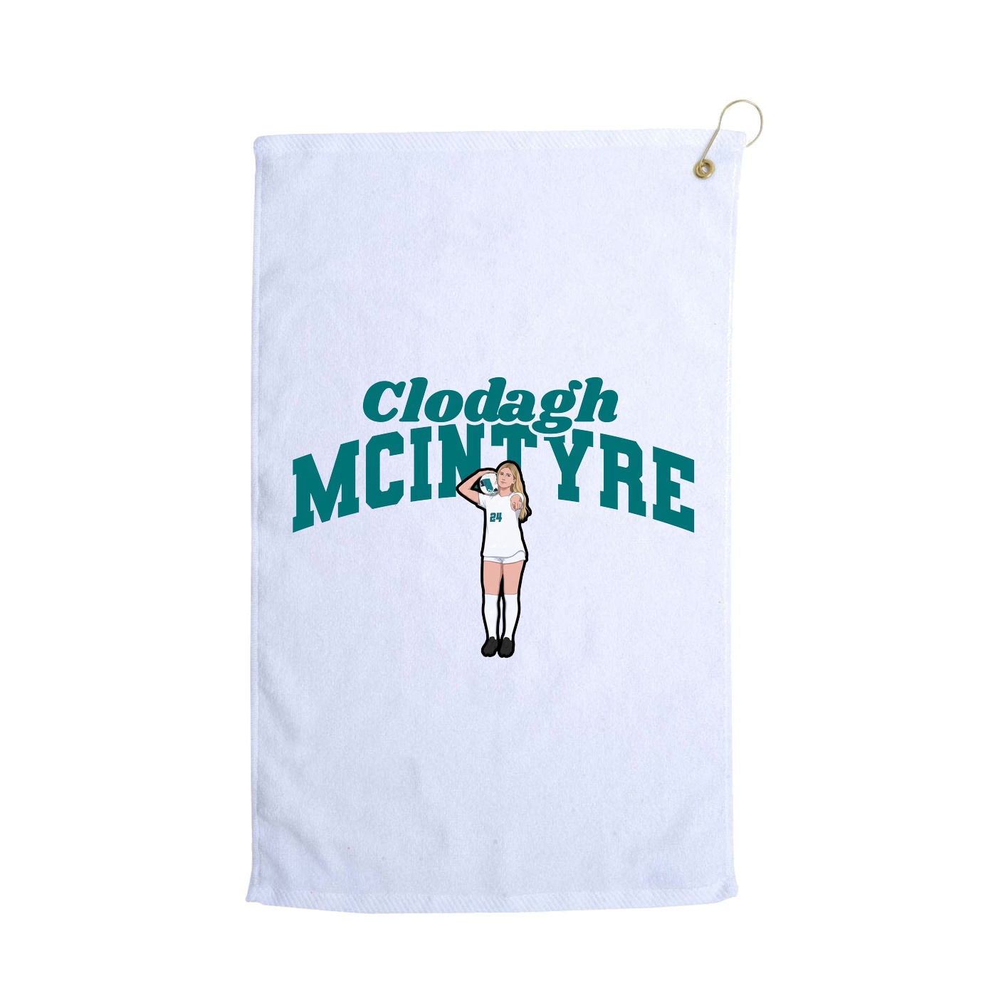 Golf Towel — Signature Arch in White