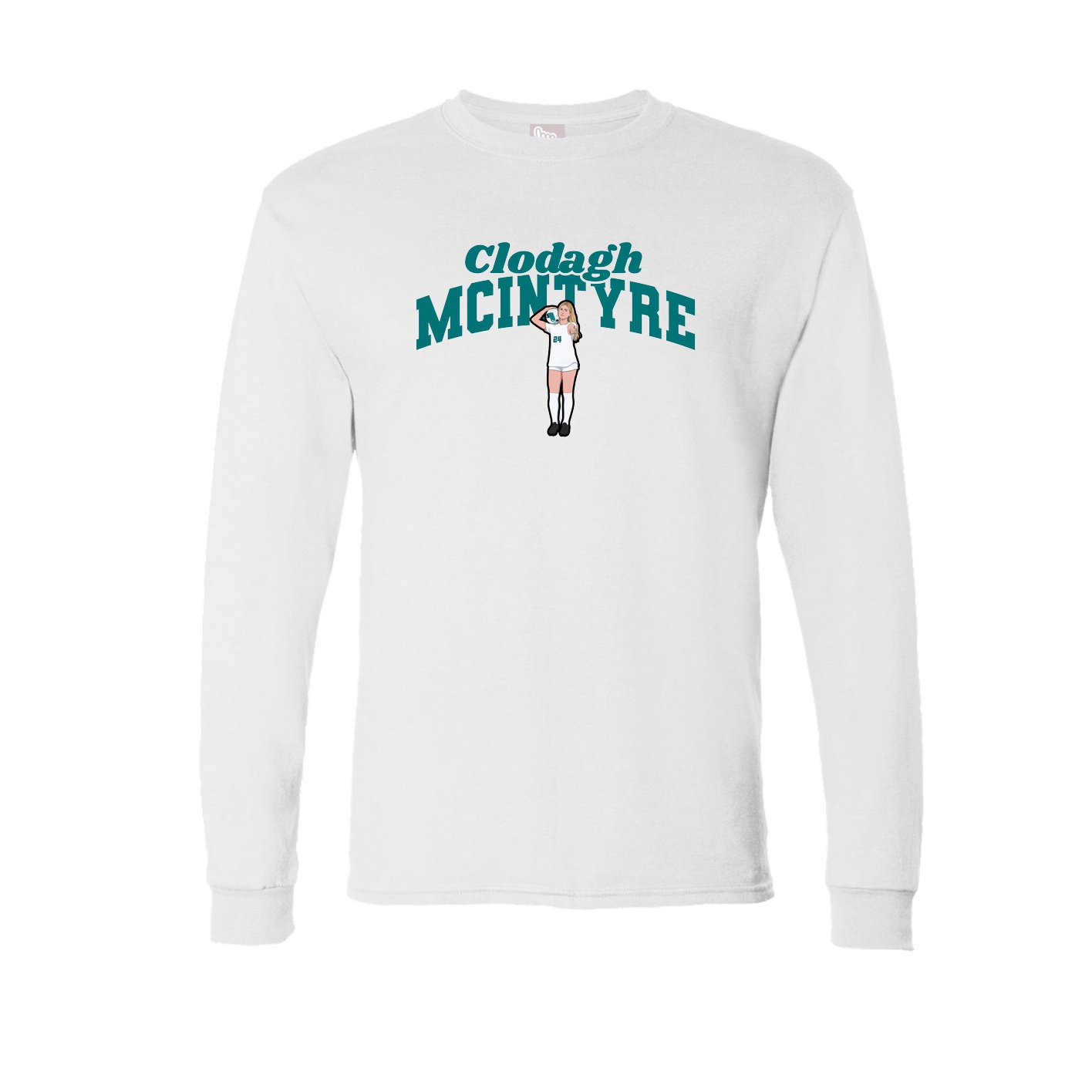 Long Sleeve Tee — Signature Arch in White