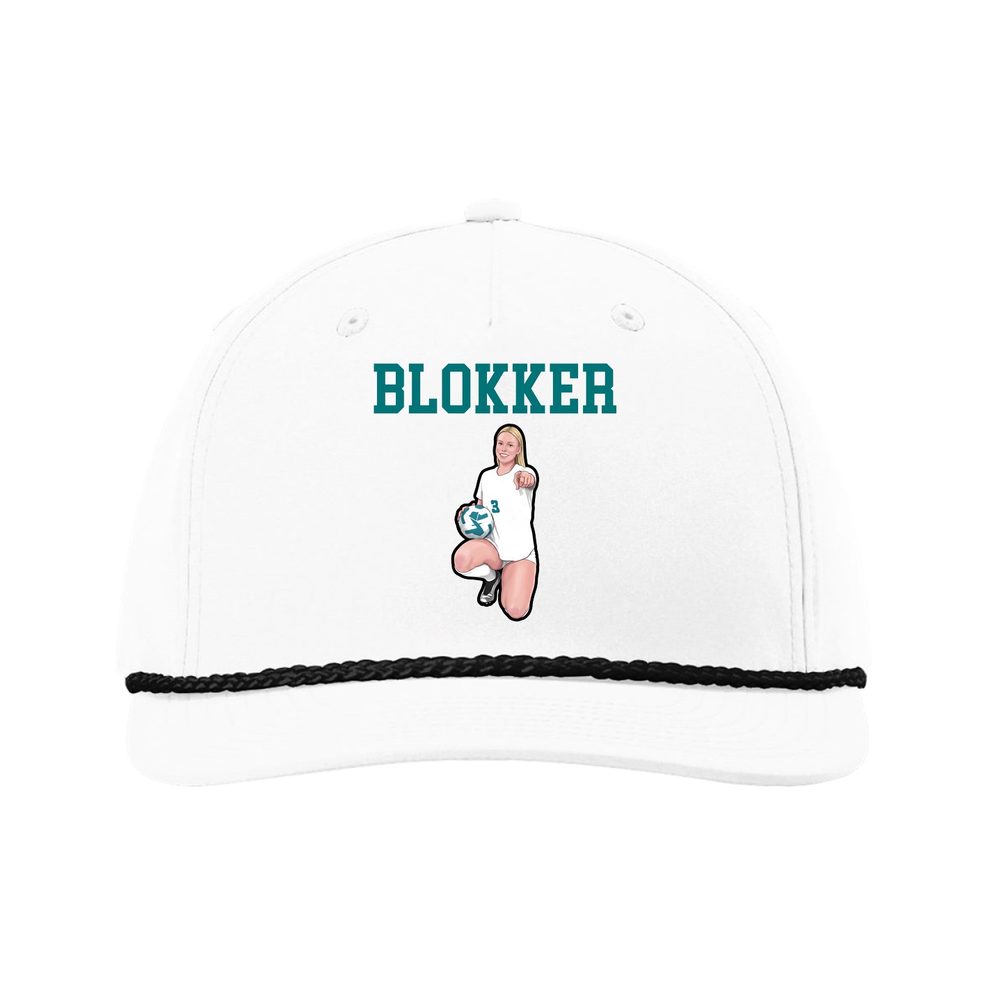 Five-Panel Classic Rope Cap — Shirsey in White