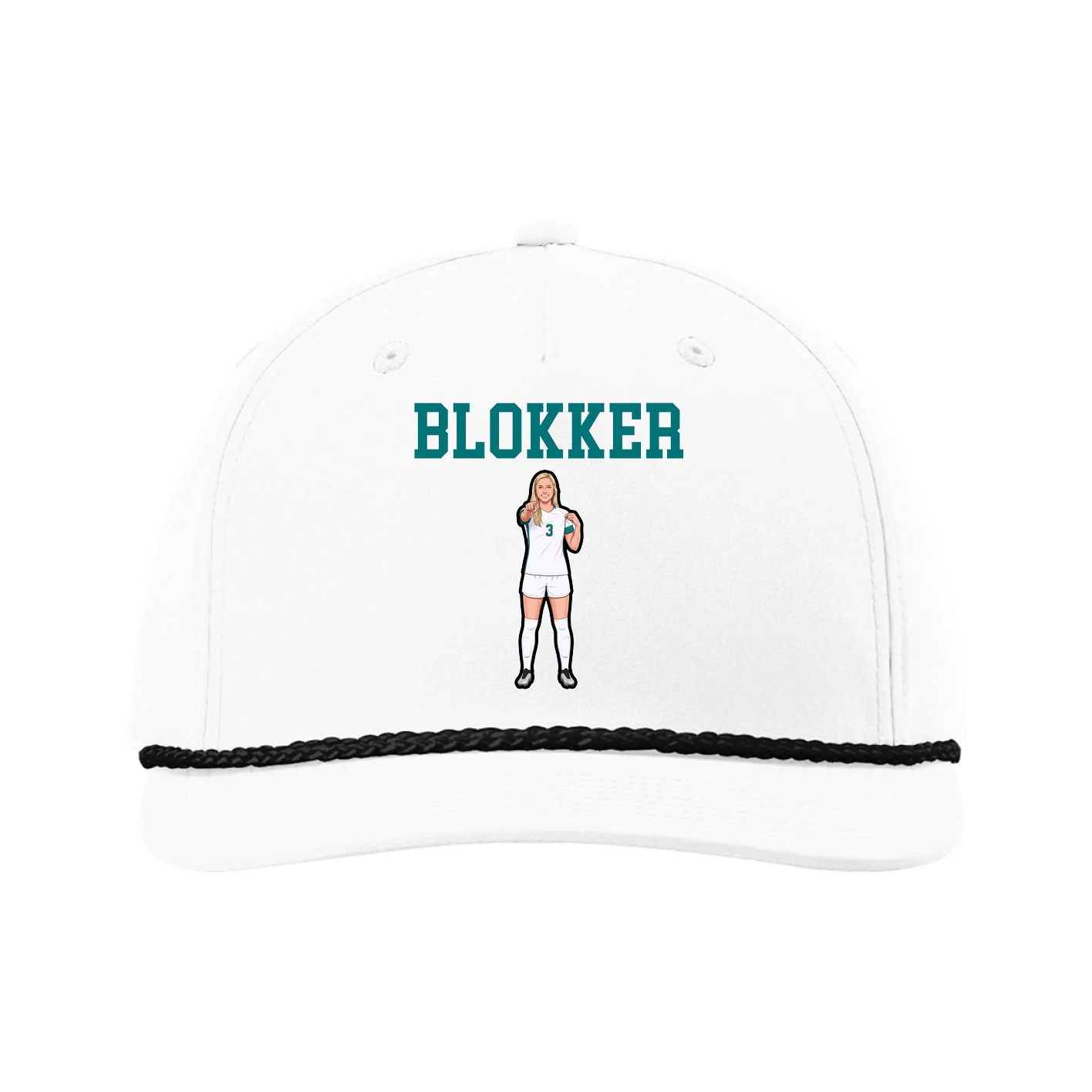Five-Panel Classic Rope Cap — Shirsey in White