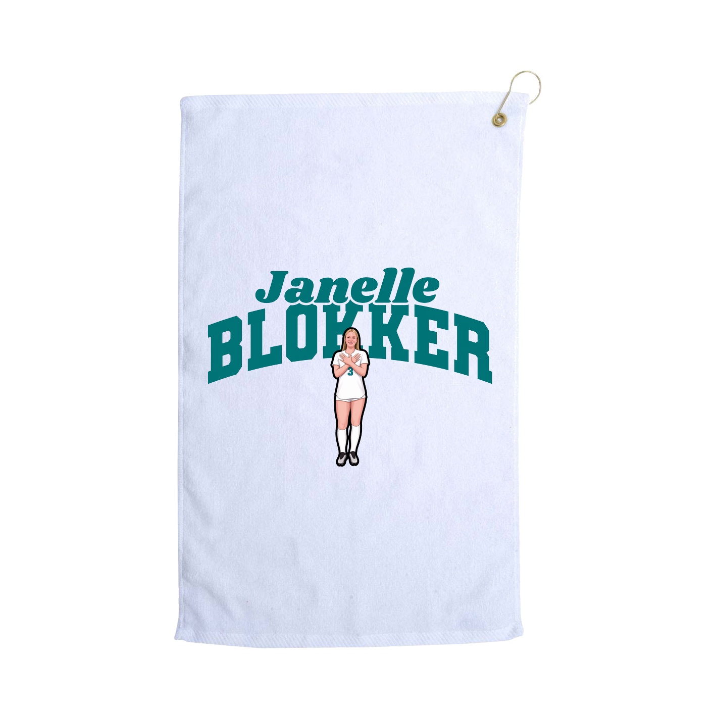 Golf Towel — Signature Arch in White