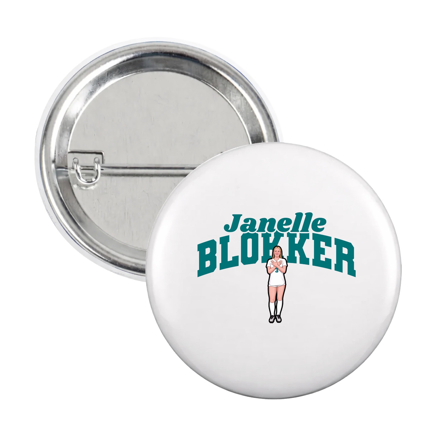 Game Day Button — Signature Arch in White