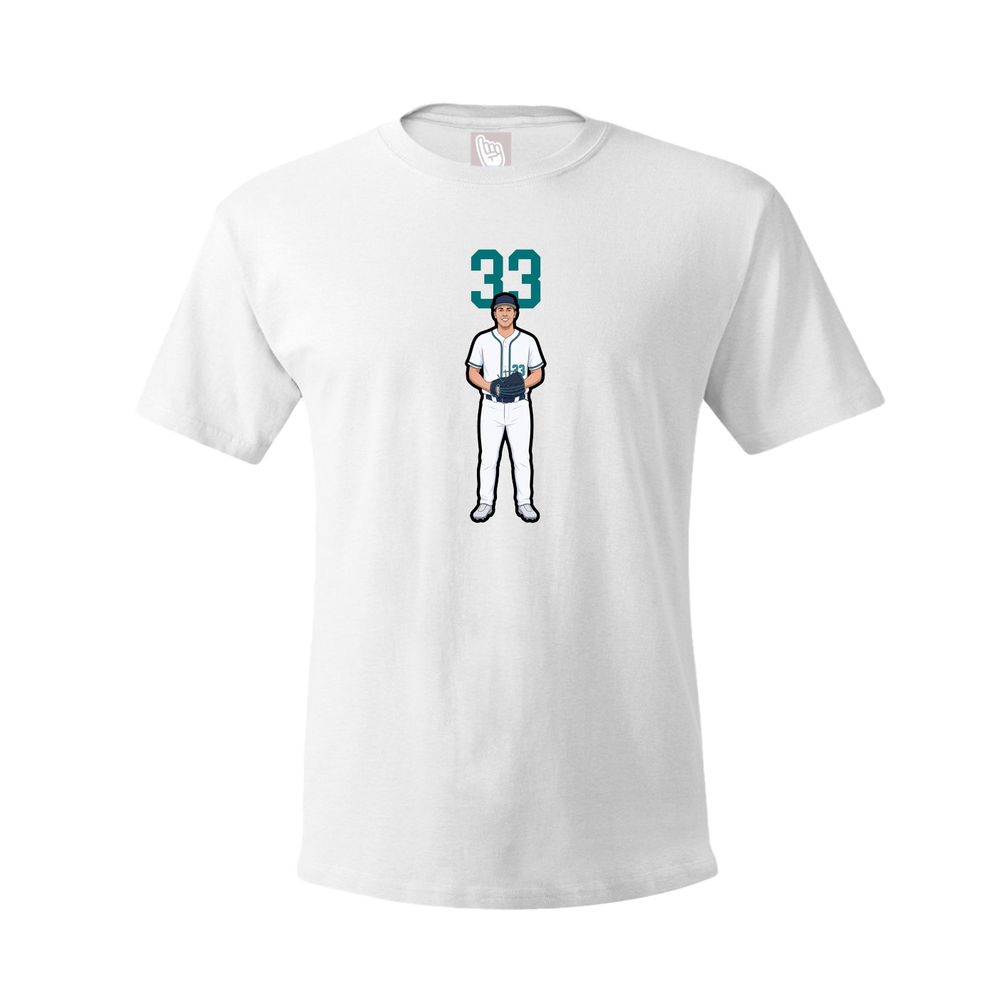 Youth Tee — Number Top in White